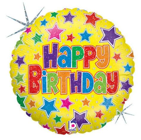 36&quot; Bold Stars Birthday Holographic (1054)
