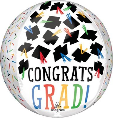 16&quot; Hats Off Congrats Grad Orbz