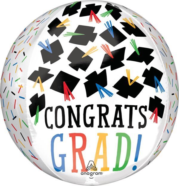 16&quot; Hats Off Congrats Grad Orbz