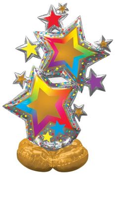 59&quot; Colorful Star Cluster Airloonz