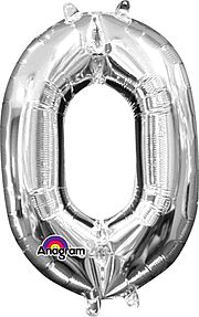 16&quot; Silver Air-filled Small Numbers
