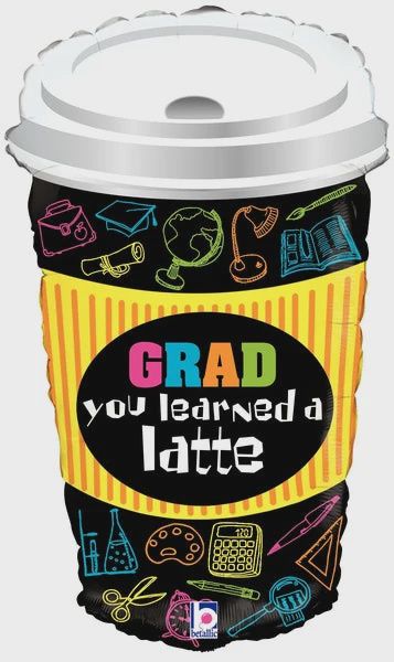 28&quot; Foil Shape Balloon Grad Latte