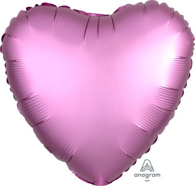 Solid Satin Luxe Foil Hearts