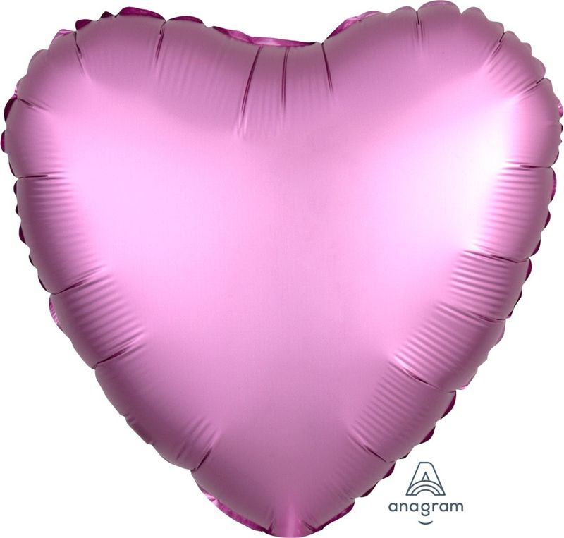 Solid Satin Luxe Foil Hearts