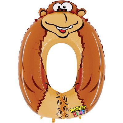 40″ Birthday Number Mighty Bright® ZooLoons – Foil Balloon