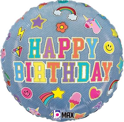 18&quot; Birthday Denim Patches