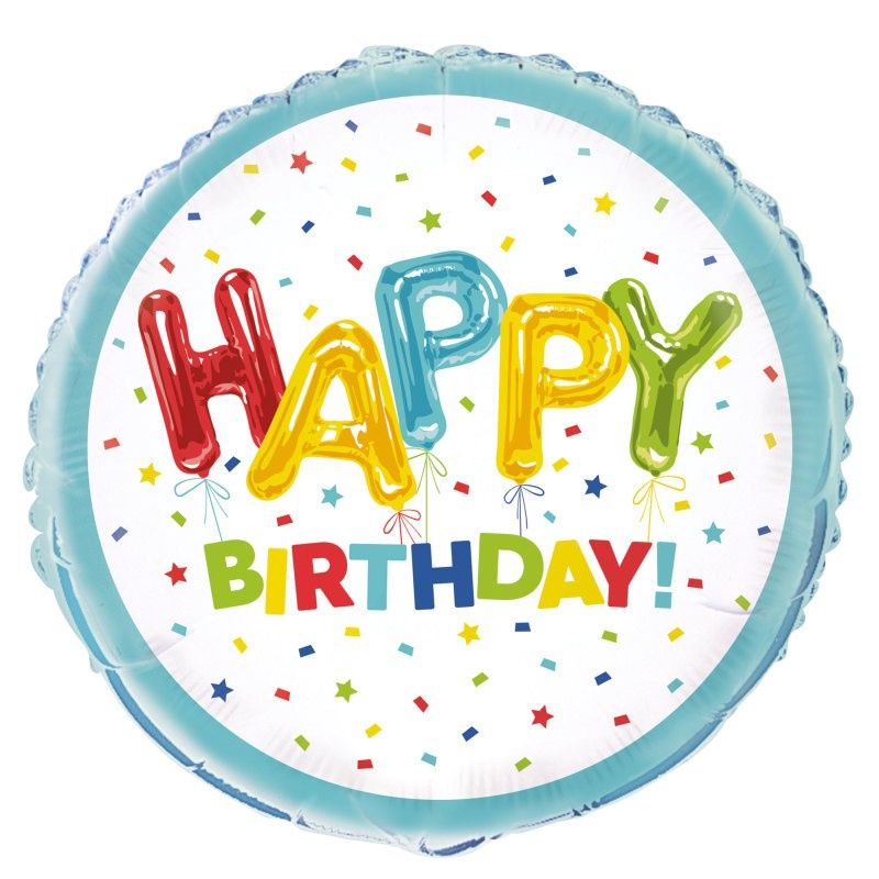 18&quot; Happy Balloon Birthday (1232)