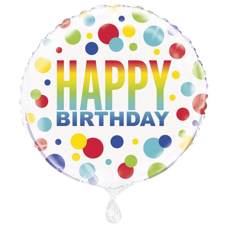 18&quot; Rainbow Spots Birthday (1176)