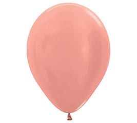 Metallic Rose Gold Latex, Size: 100ct 5&quot;