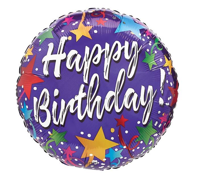 18&quot; Birthday Stars On Blue