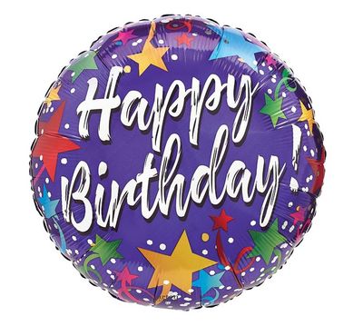18&quot; Birthday Stars On Blue