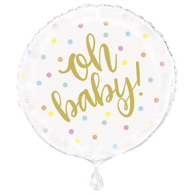 18&quot; Oh Baby Gold Baby Shower (1242)