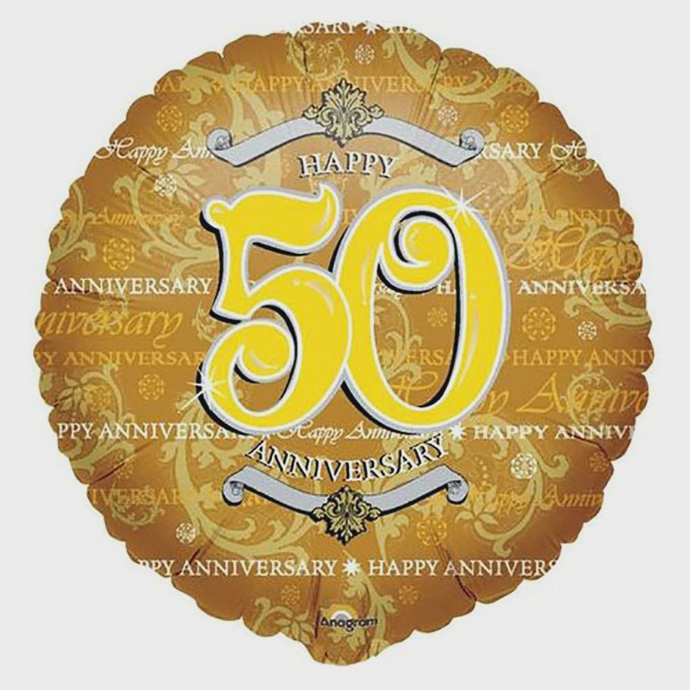 18&quot; Golden 50th Anniversary Foil