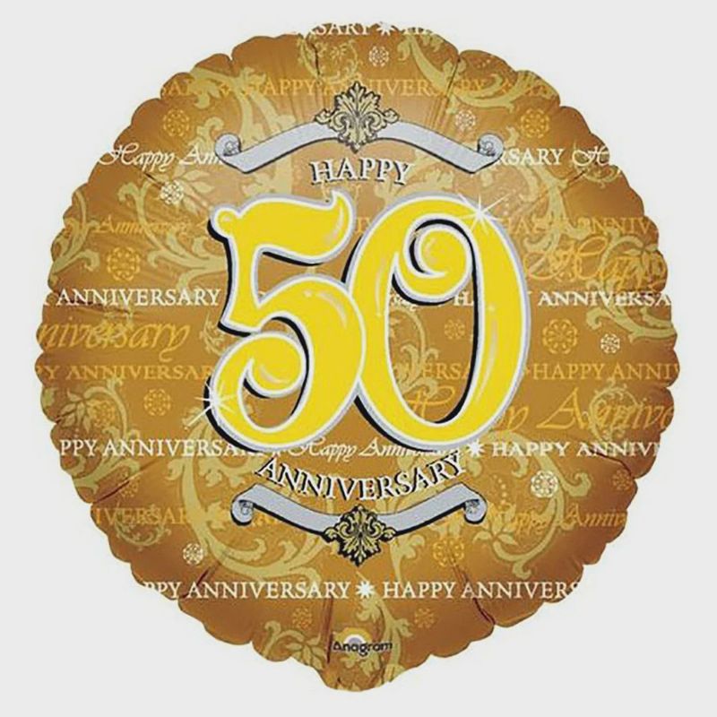 18&quot; Golden 50th Anniversary Foil