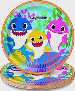 8 5/8&quot;- 8 3/4&quot; Character Paper Plates, Name: Baby Shark
