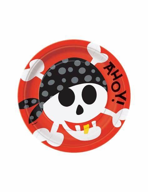 Generic Themed 6 3/4&quot; paper plates, Name: Pirate Fun