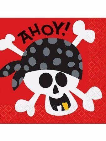 Generic Themed Beverage Napkins, Name: Pirate Fun