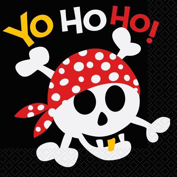 Generic Themed Lunch Napkins, Name: Pirate Fun