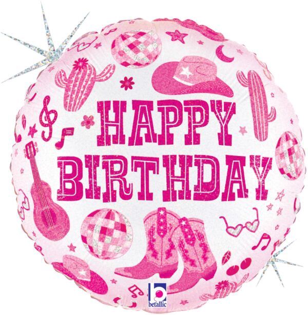 18&quot; Disco Cowgirl Birthday Foil