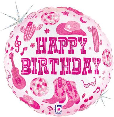 18&quot; Disco Cowgirl Birthday Foil