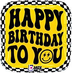 18&quot; Smiley Checkerboard Birthday