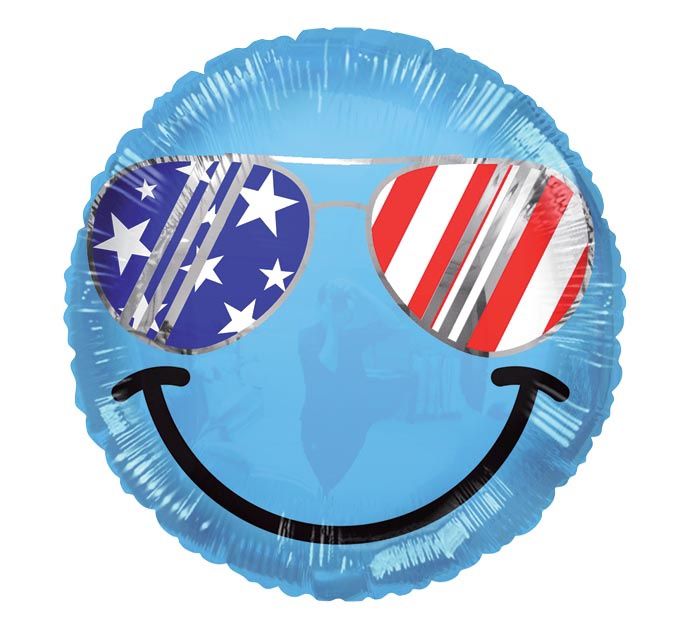 17&quot; Patriotic Smiley USA Aviator Sungalsses
