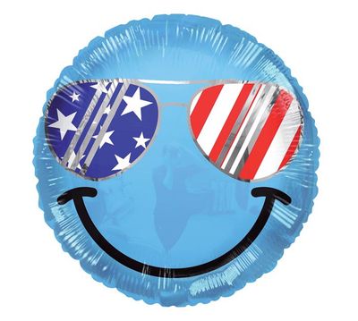 17&quot; Patriotic Smiley USA Aviator Sungalsses