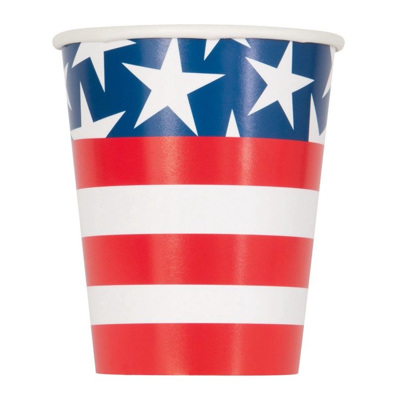 Patriotic Party Supplies, Party Supply: 8ct Stars &amp; Stripes Cups