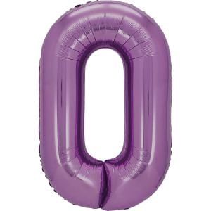 34&quot; Lilac Number Balloons, Number: 0 (515)