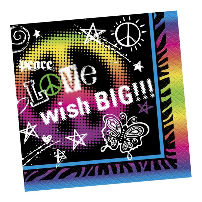 16ct Peace Beverage Napkins