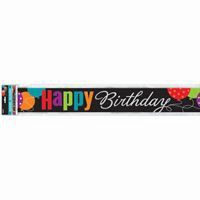 Birthday Cheer Party Supplies, Party Supply Item: 12ft Banner