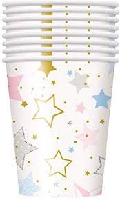 Twinkle Twinkle Little Star Baby Shower Party Supplies, Party Supply Item: 8ct 9oz Cups