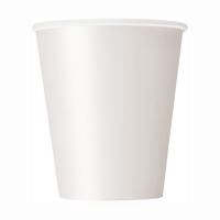 Solid White Party Supplies, Party Supply Item: 8ct 9oz Cups