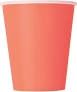 Solid Coral party Supplies, Party Supply Item: 14ct 9oz Cups