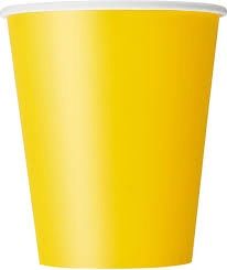 Solid Sunflower Yellow Party Supplies, Party Supply Item: 8ct 9oz Cups