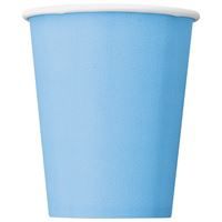 Solid Baby Blue Party Supplies, Party Supply Item: 8ct 9oz Cups
