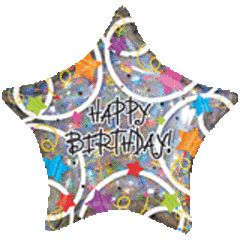 18&quot; HBD Holographic Stars (1234)