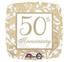 17&quot; Gold 50th Anniversary