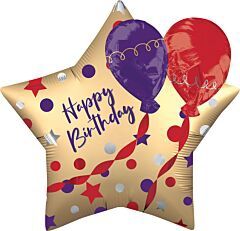 28&quot; Satin Birthday Balloons EZ-Fill Multi (1143)