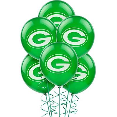 6pc Green Bay Packers 12&quot; latex