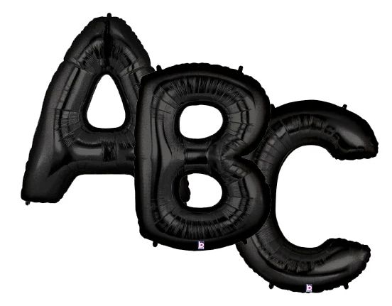 34&quot; Black Letter Balloons