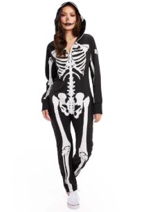 Adult Skeleton Jumpsuit Costume