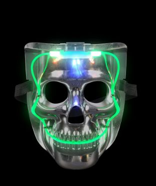 8&quot; Light Up Skull Mask