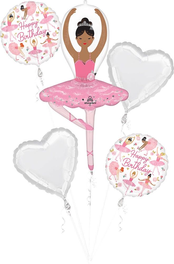 5PC Ballerina Brown Girl Bouquet