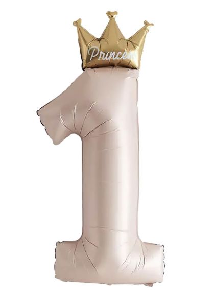 40&quot; Princess Crown Pink Number 1
