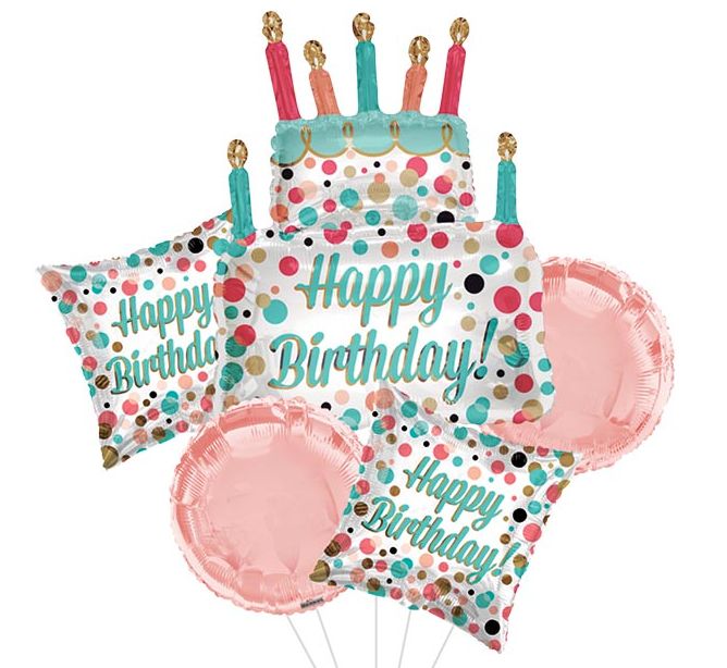5PC HBD Cake Bouquet