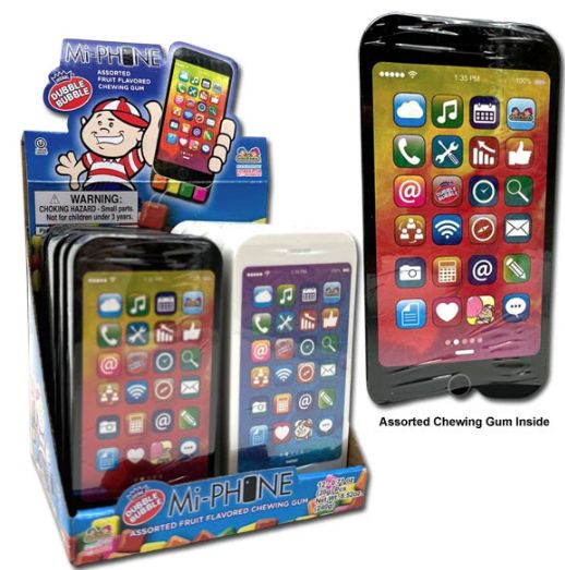 Mi-Phone with Dubble Bubble Gum, Color: Black