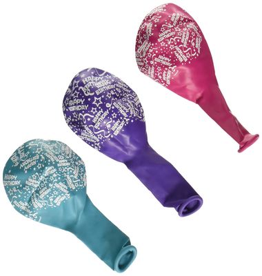 11" HBD Bright Confetti Printed Latex