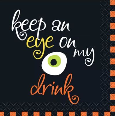 16ct Eye On Drink Beverage Napkins