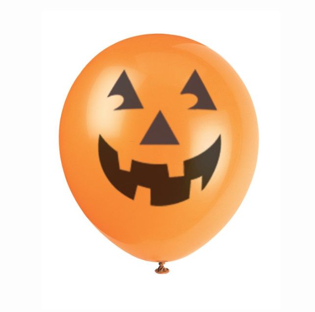6ct 12&quot; Pumpkin Latex, Inflation Type: w/o Inflation